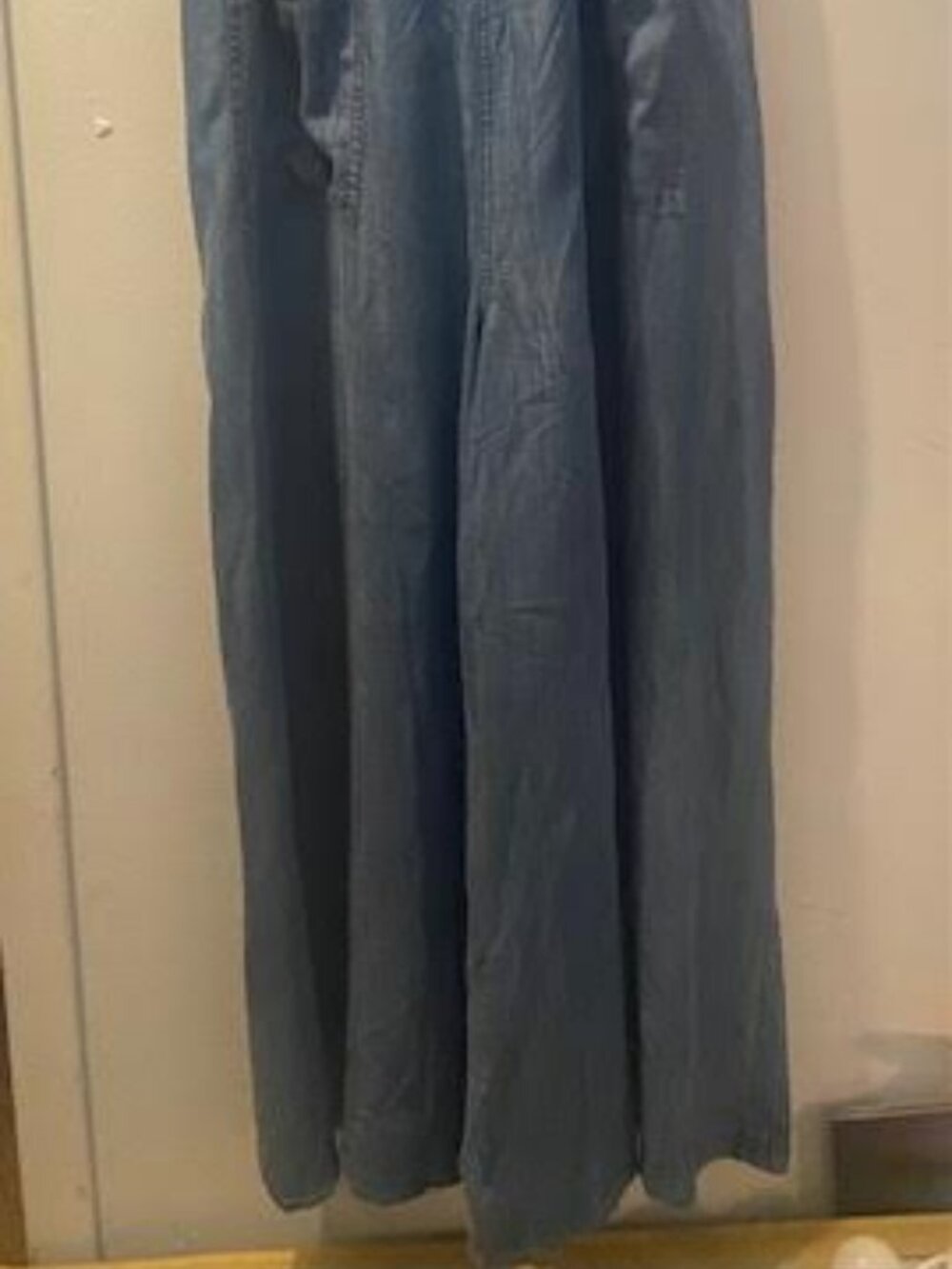 Natural Life Chambray Wide Leg Jumpsuit Size Large Boho Pockets - Picture 3 of 9